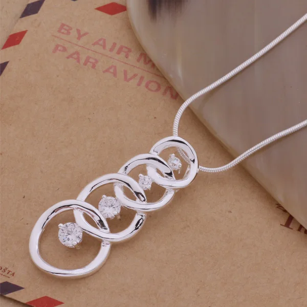 Женское ожерелье с подвеской серебряного цвета | Украшения и аксессуары