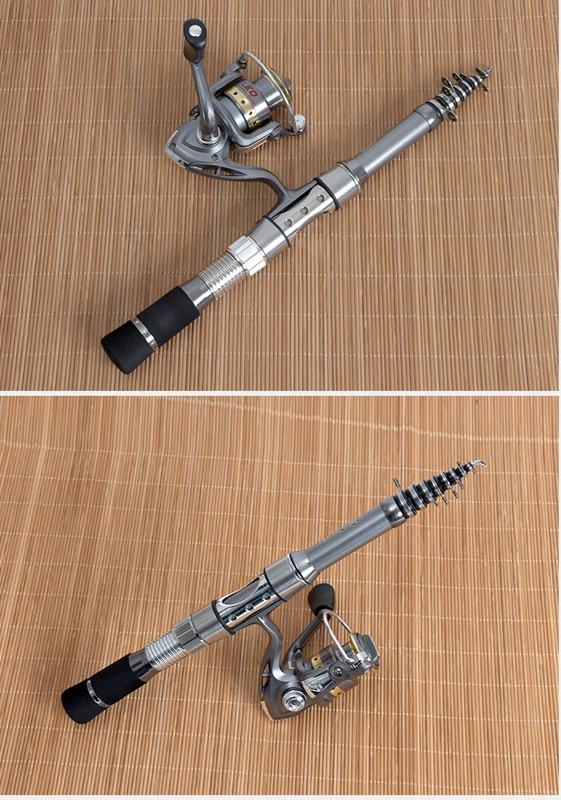 Mini Telescopic Carbon Fiber Rock Fishing Rod with Retractable Handle Ultralight Portable Fishing Pole Sea Fishing Tackle