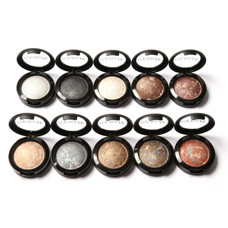36pcs FOCALLURE 10 Colors Baked Eyeshadow Diamond Eye shadow Palette in Shimmer Metallic Eyes Makeup Cosmetics Tools FA12 |