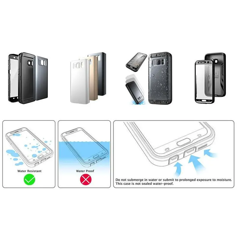 SUPCASE для Samsung Galaxy S7 чехол водостойкий полный корпус прочный Чехол со встроенным