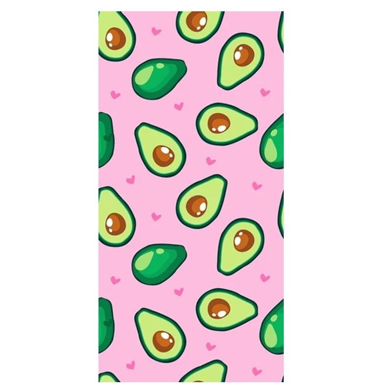 

New Cute Pink Avocado Pattern Kitchen Tea Towels Healthy Food Fruit Summer BeachTravel Towels for Swimming Sports Gym Vegan Gift