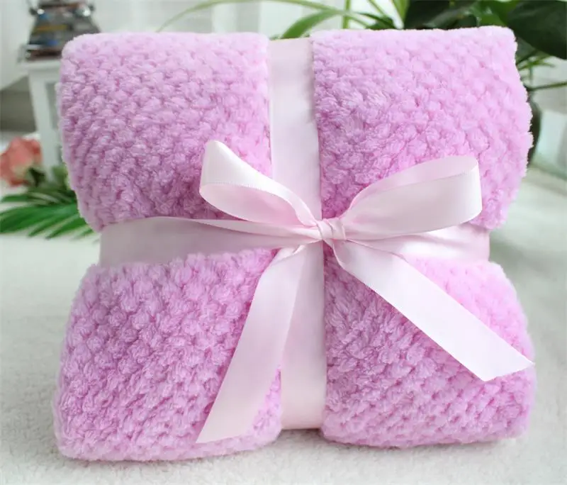 violet 80X100cm 70X100 см 3D пушистый ананас зерна фланель розовый уютный фото позирует детское одеяло зима ребенок малыш постельные принадлежности одеяло ПЭТ одеяло - Цвет: violet 80X100cm