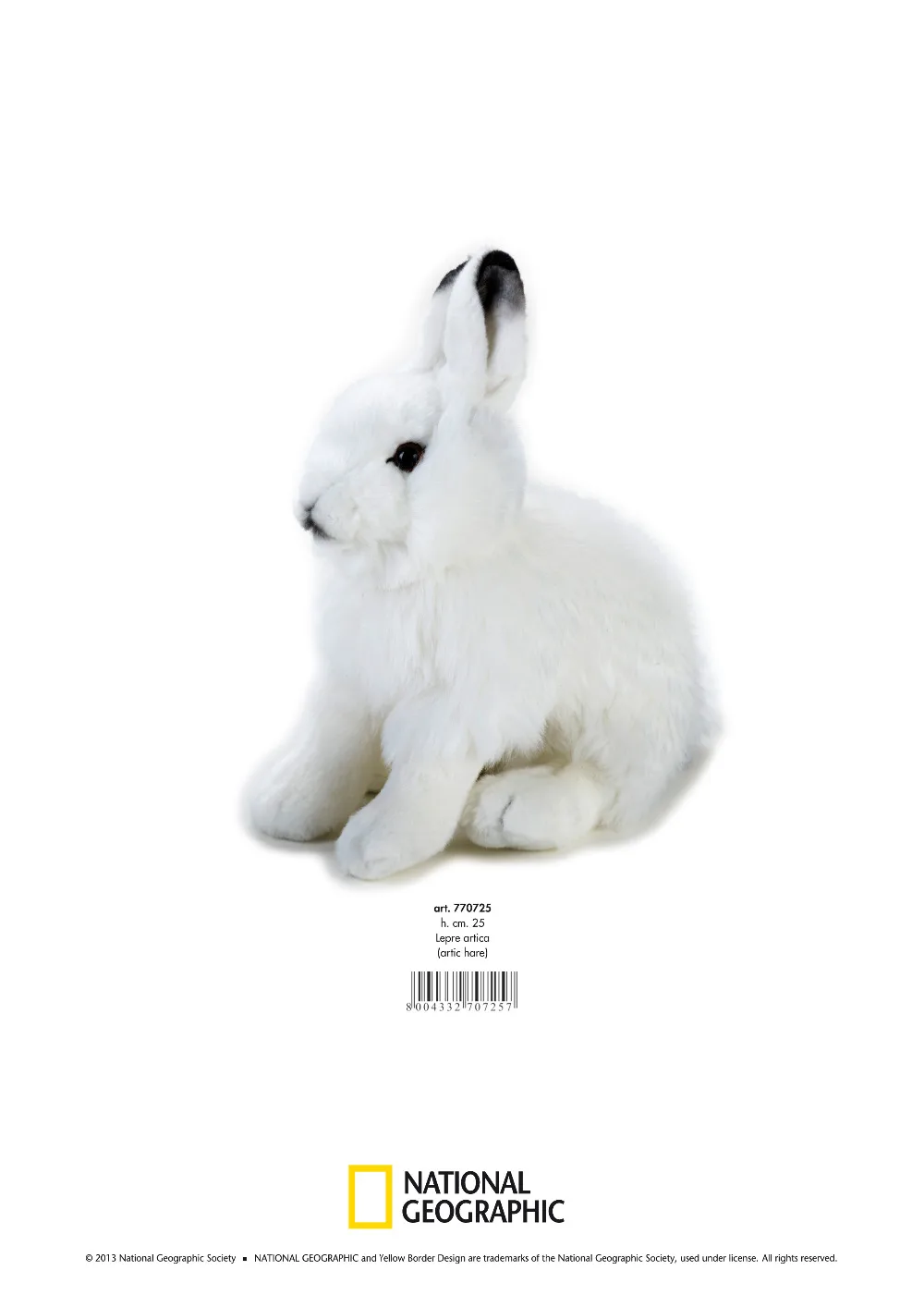 Милый 23 см Полярный заяц Lepus arcticus кролик моделирование реалистичные мягкие плюшевые игрушки