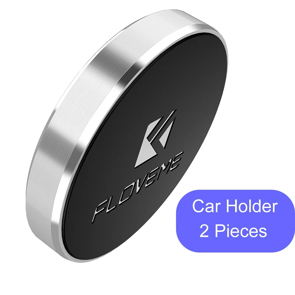 Silver 2pcs FLOVEME Магнитная автомобильный держатель телефона Стенд Многофункциональный Универсальный Магнит стены мобильный телефон держатель Автомобильный держатель Поддержка держатель для телефона в машину держатель телефона - Цвет: Silver 2pcs