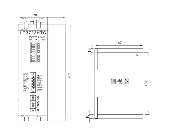 Высокий крутящий момент чпу шаговый двигатель LC31332 50NM 6.9A nema51 шаговый двигатель и драйвер контроллер LC3722A комплект