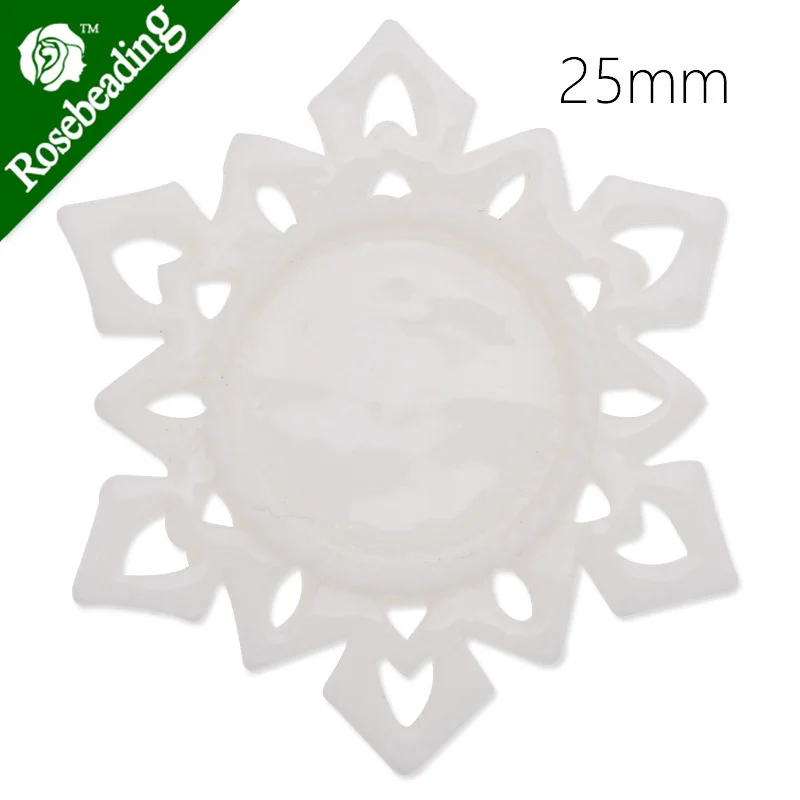 

25mm resin cabochon,ivory white,snowflake shape,fit 25mm glass cabochon,pretty look,sold 20pcs/lot-C4273