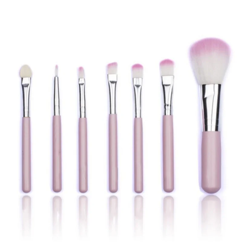 Professional Pink Makeup Brushes Tool Soft Cosmetics Powder Eyeshadow Set 7pcs | Красота и здоровье