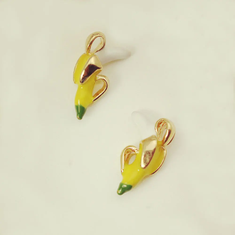 10 шт. RUIDAY Банан Фрукты плавающие эмалевые чары сплав кулон для ожерелья/Браслеты