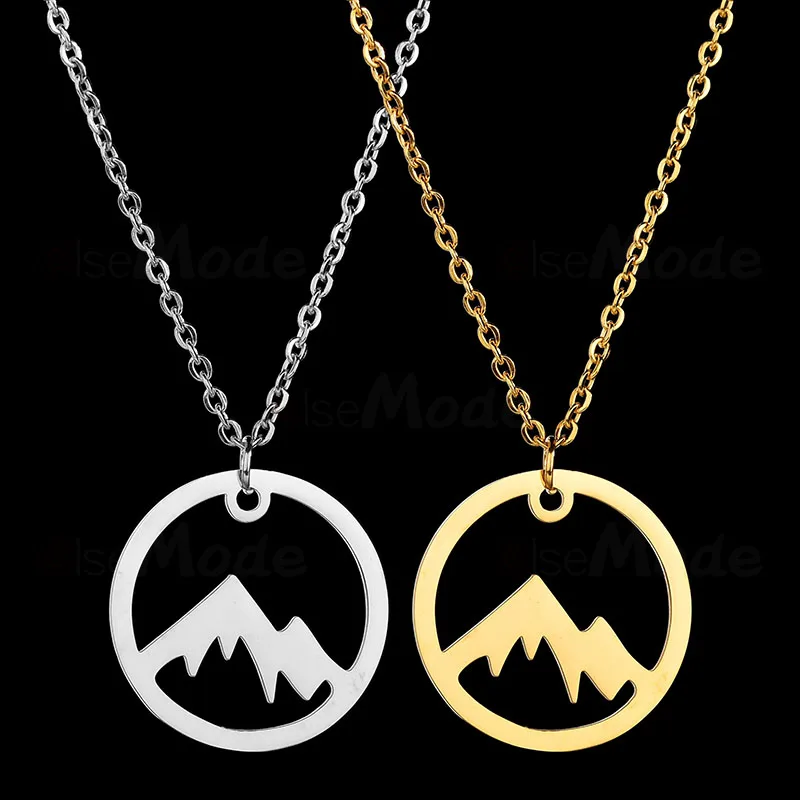 ELSEMODE полые минималистичные горные Топы ожерелье из нержавеющей стали Chian s