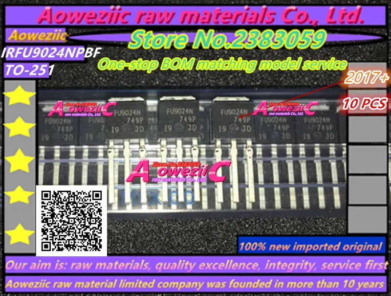

Aoweziic 2017+ 100% new imported original IRFU9024N FU9024N IRFU9024NPBF TO-251 P trench MOS triode 55V 11A