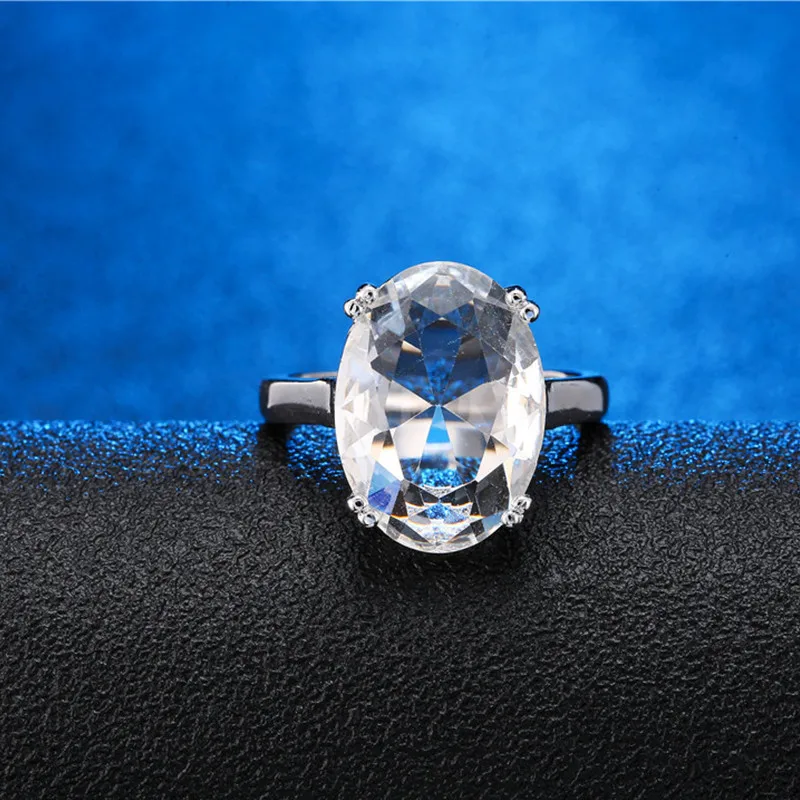 Женские Кольца для свадебной вечеринки роскошные большие овальные кольца с