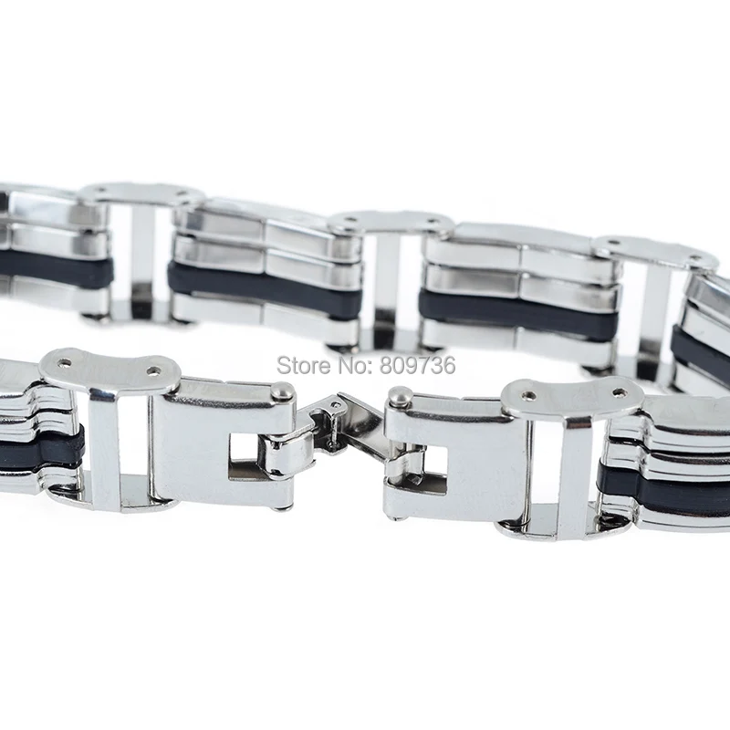 Men Steampunk 316L Stainless Steel Bracelet Hand Chain Wristband Bracelets Biker Motorcycle Link Jewelry Cuff Bangle | Украшения и