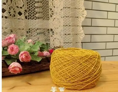 TPRPYN 250 г = 1 шт. ручной крючок для стола, коврик для стола, нить для вязания крючком, салфетка, пряжа, сделай сам, скатерть, подстаканник, тканая кружевная нить 1 мм - Цвет: 10 jiang haung