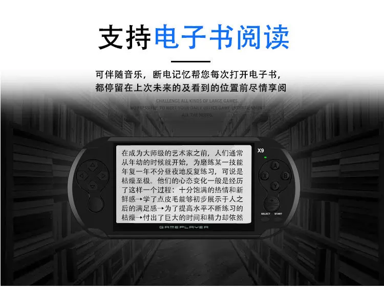 X9 Аркады для Оборудование для psp портативных игровых Экран Цвет Дети Puzzle 5," Цвет Экран для игры GBA видео MP4 книги