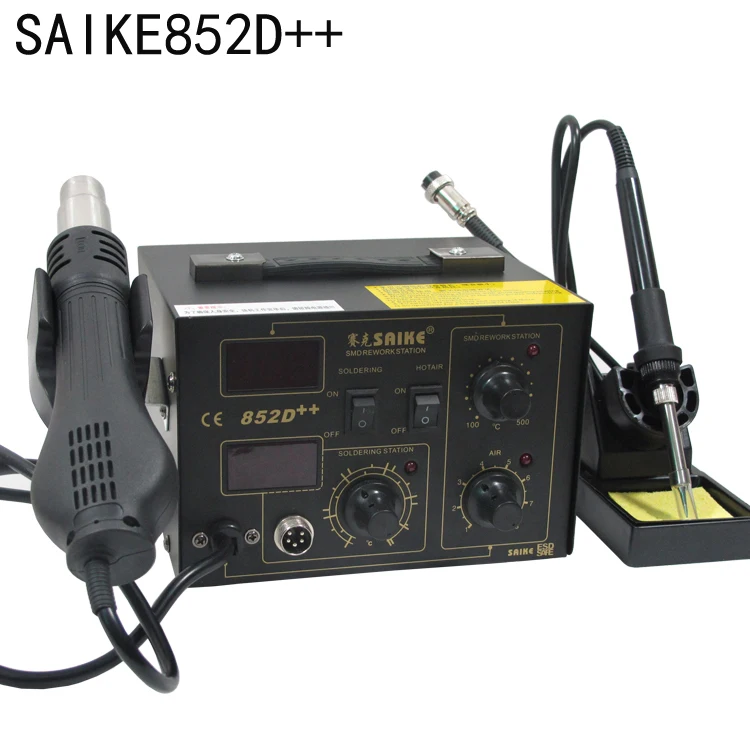220В/110В Saike 852D + паяльная станция с горячим воздухом BGA De-painting 2 в 1 подачей