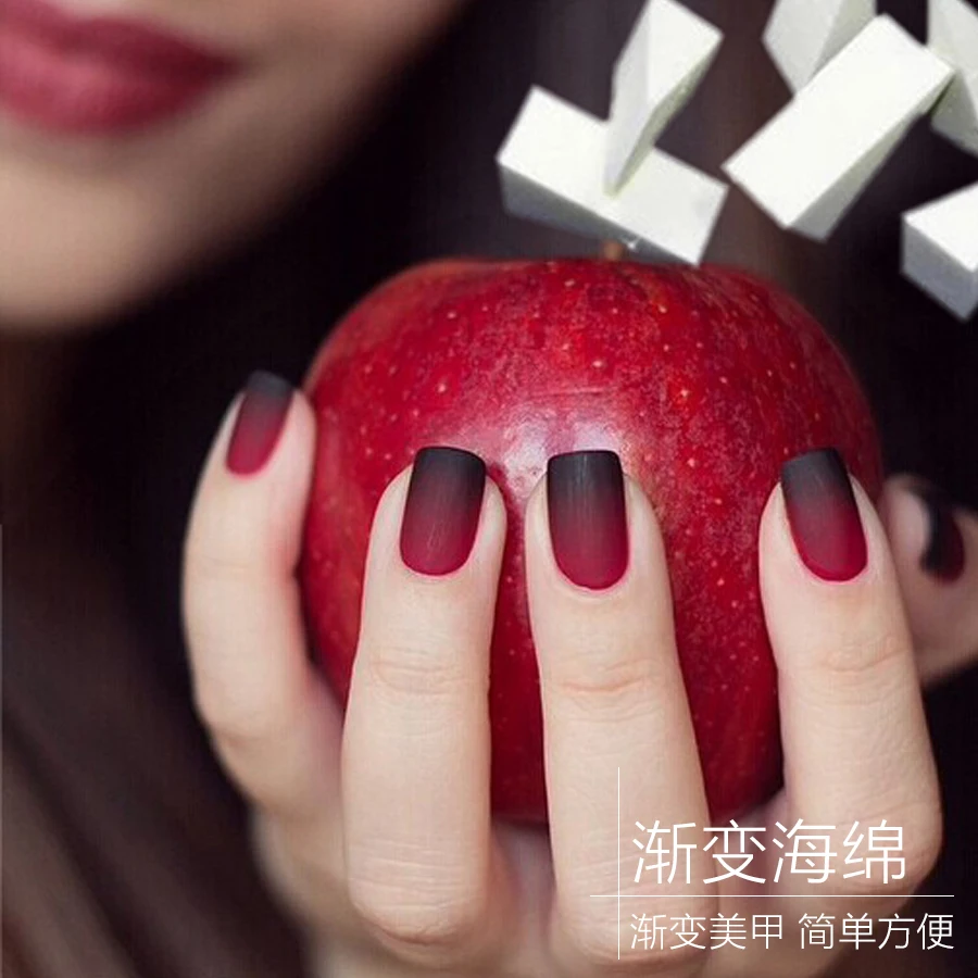 Губки для ногтей с градиентом естественная Магия простой Креативный дизайн