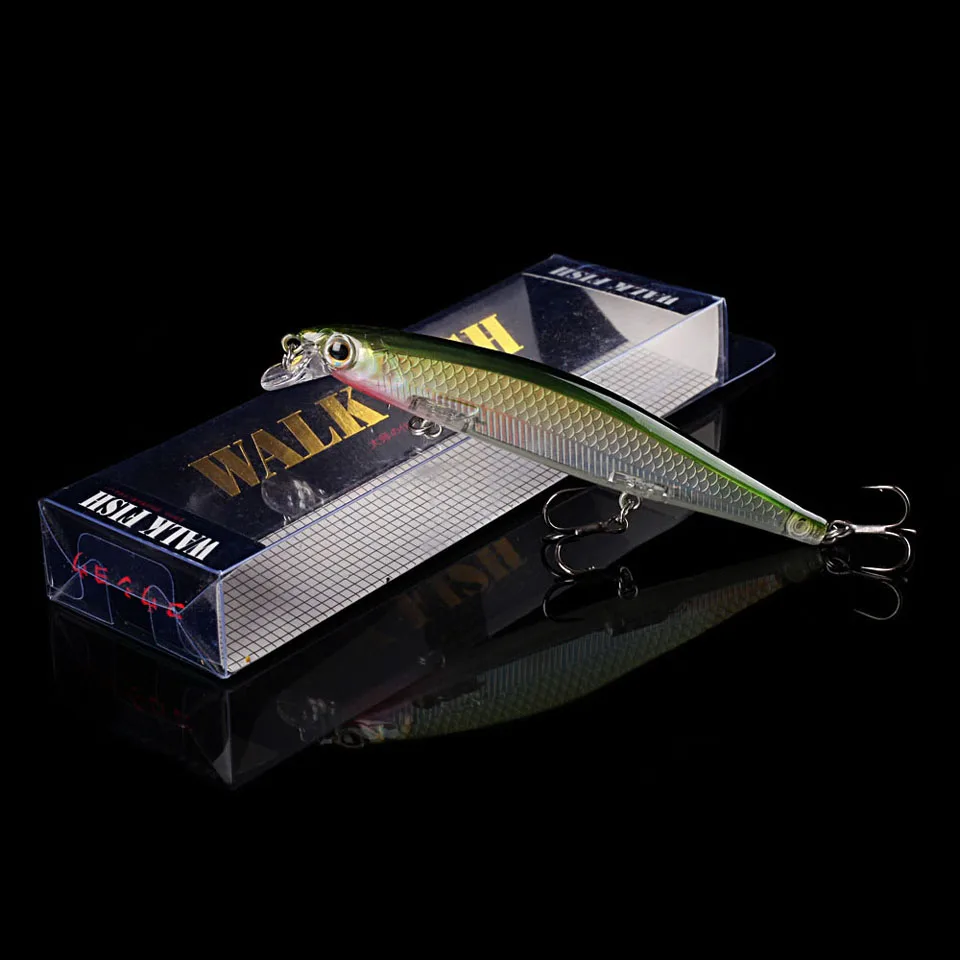 WALK FISH, 1 шт.,, новая модель, рыболовные приманки, лазерная блесна, жесткая приманка, 110 мм, 13 г, медленно погружающаяся, качественная, профессиональная, кренкбейт - Цвет: D 4