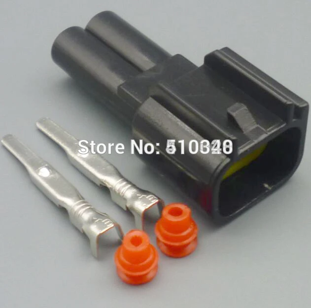 

100set 2.3mm 2 hole car connector jacket male connector plug with terminal