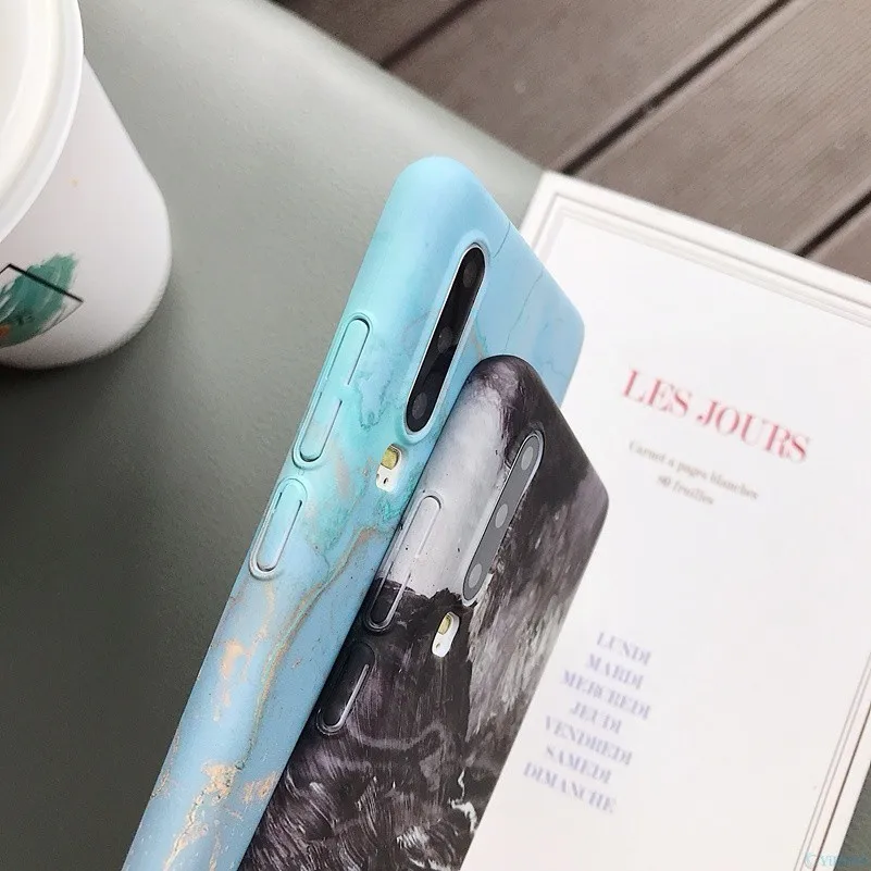 Мраморный чехол накладка для телефона Huawei P20 P30 Mate 20 Pro Lite Nova 4 P Smart 2019 Honor 10 lite
