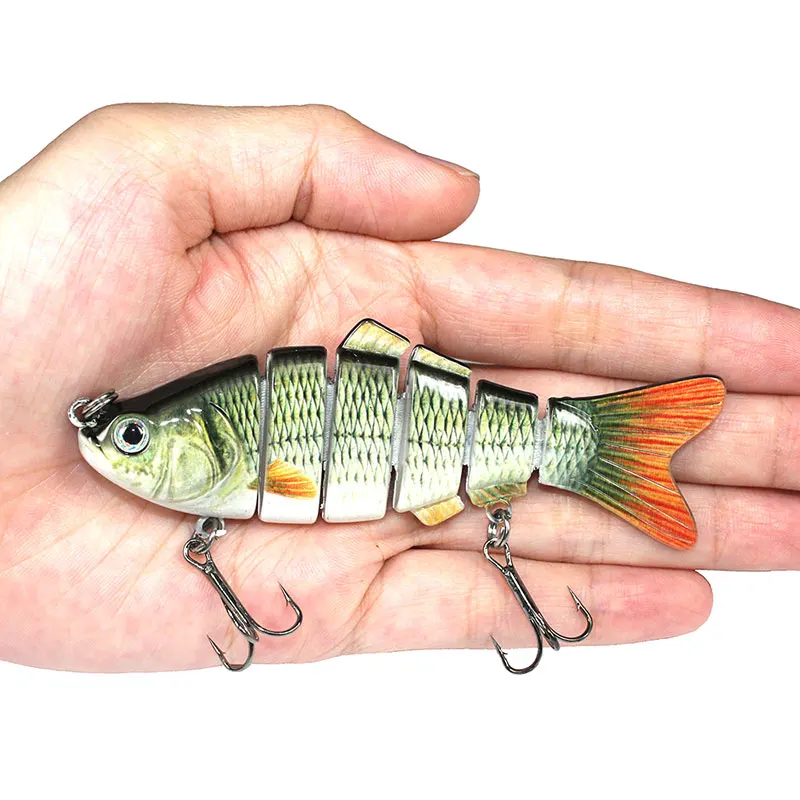 Недавно 10 см 17g наживка воблер реалистичные 6 Сегмент Swimbait Жесткий искусственная |