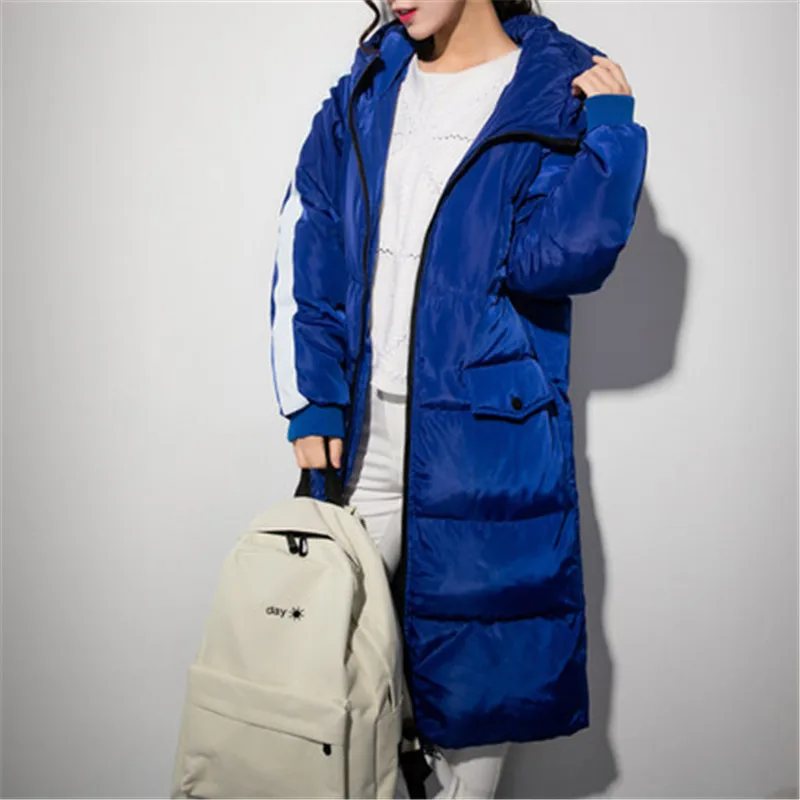 Plus Size 3XL Winter Jacket Women Hooded Thicken Bread Coats Wadded Cotton Female Maxi Warm Parka Coat C2734 | Женская одежда