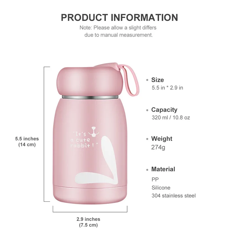 Термос из нержавеющей стали для кормления детей 320 мл|Чашки| |