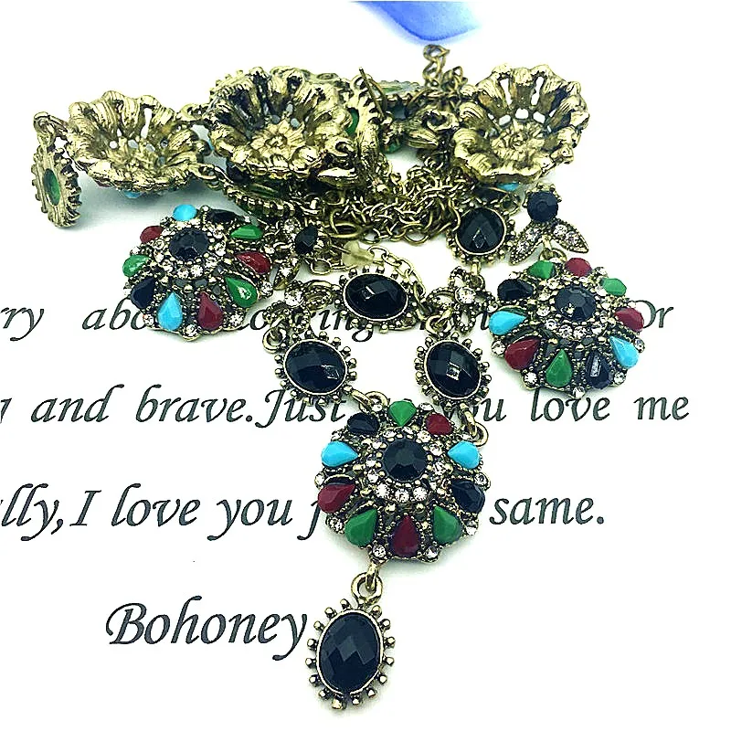 3 шт./компл. в этническом стиле Женский комплект ювелирных украшений для девочек