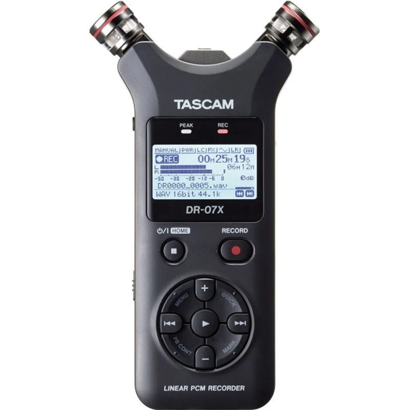 TASCAM DR07X стерео ручной цифровой аудио рекордер интервью рекордер ручка HD шумоподавление запись линейный PCM& MP3