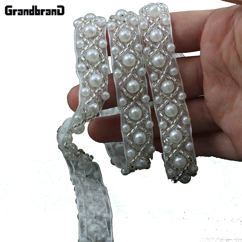 9 ярдов рукоделия искусственный жемчуг вышитая кружевная лента отделка детской