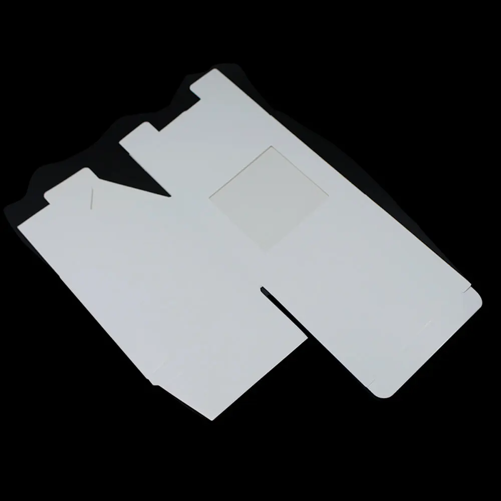 Белая картонная коробка упаковка с прозрачным окном складная Подарочная