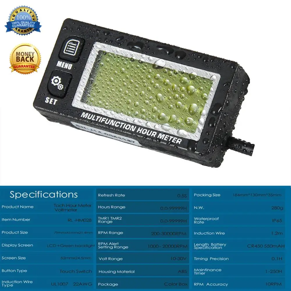 Цифровая подсветка Водонепроницаемый Многофункциональный счетчик часов