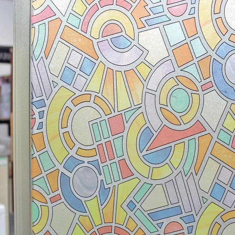 Конфиденциальная пвх пленка наклейка на окна вращающаяся художественная