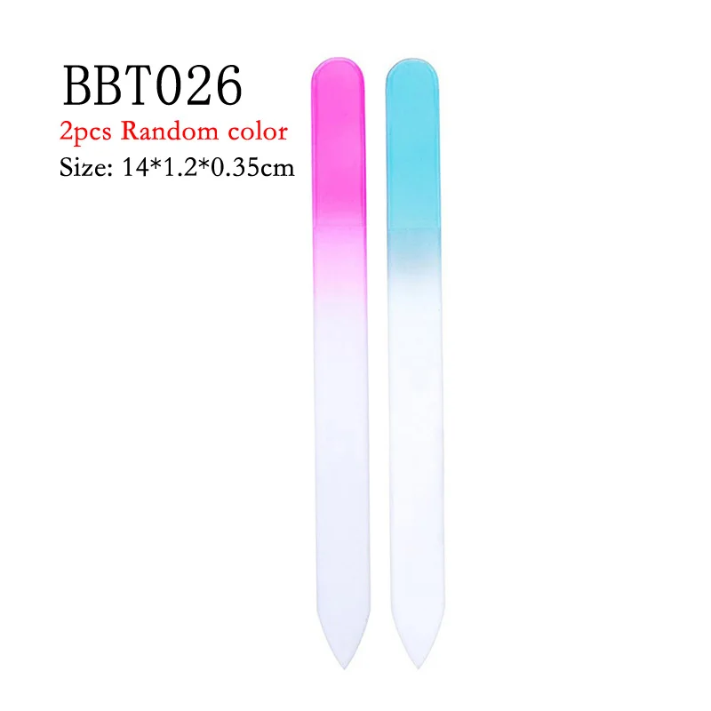 BBT026 Addfavor 2 шт Стеклянные пилочки пилочку маникюрный набор для шлифовки мягкая пилка блок для натуральный акриловый педикюр для ногтей Инструменты 100/180 - Цвет: BBT026