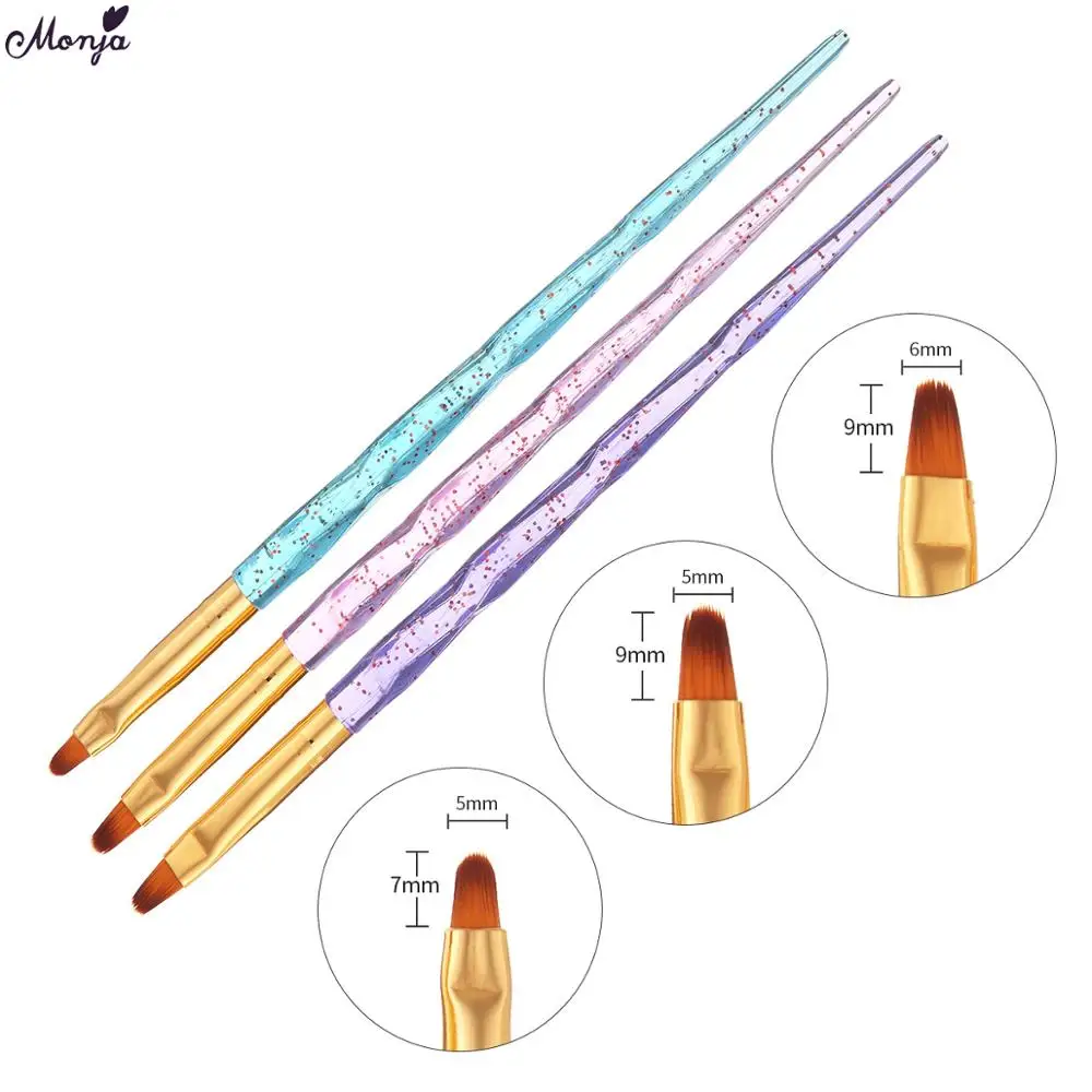 Monja акриловый УФ гель для наращивания ногтей 3 шт./компл. ручка рисования с