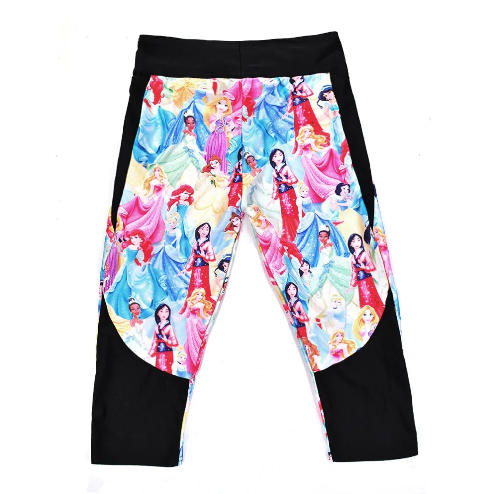 Женские штаны с 7 точками женские леггинсы красивая принцесса анимация