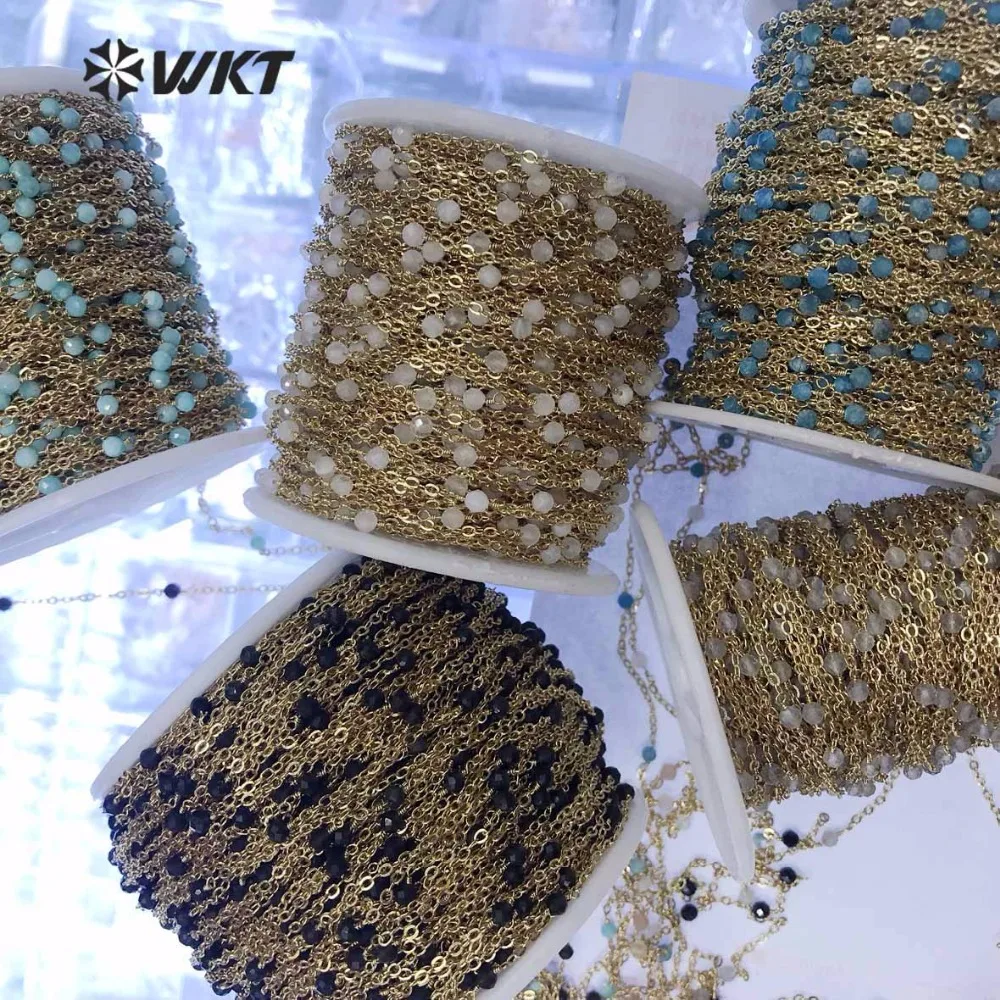 Разноцветные Круглые бусины 3 мм с золотым гальваническим покрытием для