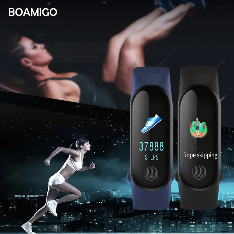 BOAMIGO Смарт часы IP67 Водонепроницаемый напоминание калорий монитор сердечного