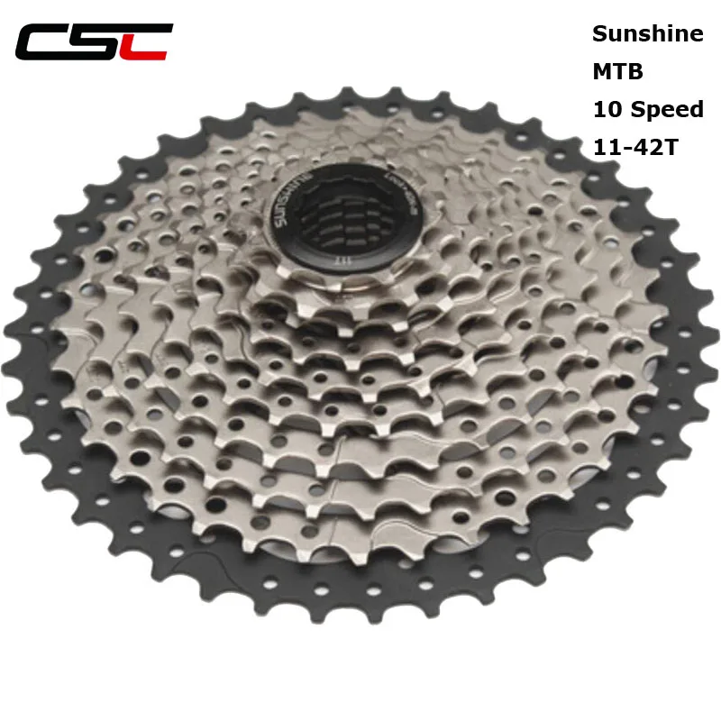 

CSC Sunshine 11-42T 10 Speed Wide Ratio MTB Bicycle Cassette Sprockets Mountain Bike Freewheels