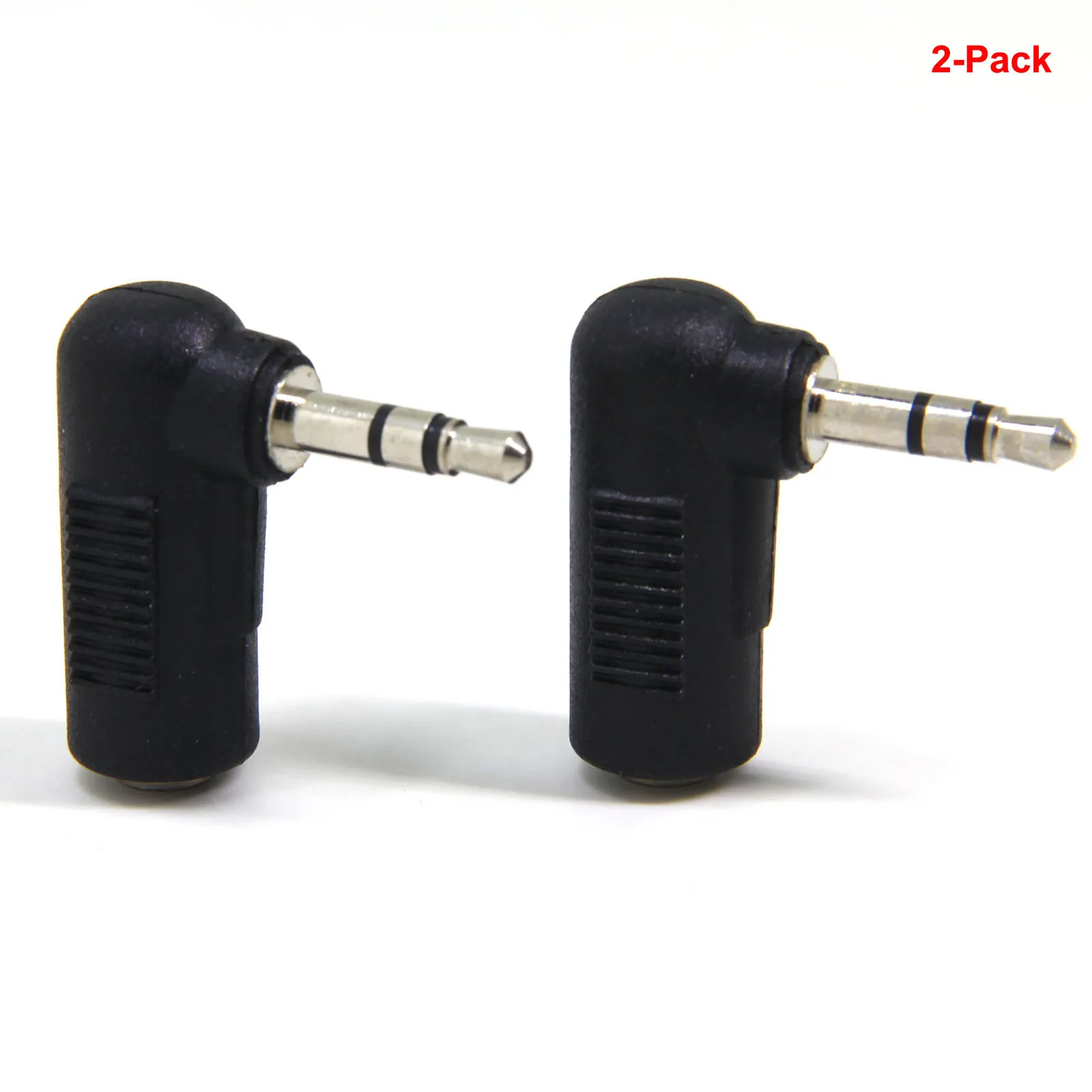 

2-Pack 1/8" 3.5mm TRS Male to Female Right-Angle Headphone Earphone Adapter Converter