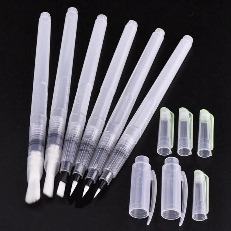 6 шт./компл. многоразового использования пилот кисть для воды чернильная ручка