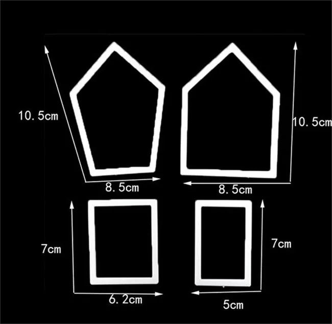 Homehow 4 шт./лот детская игрушка форма дома помадка торта 10 5x8 5/7x6 2 см пластиковые