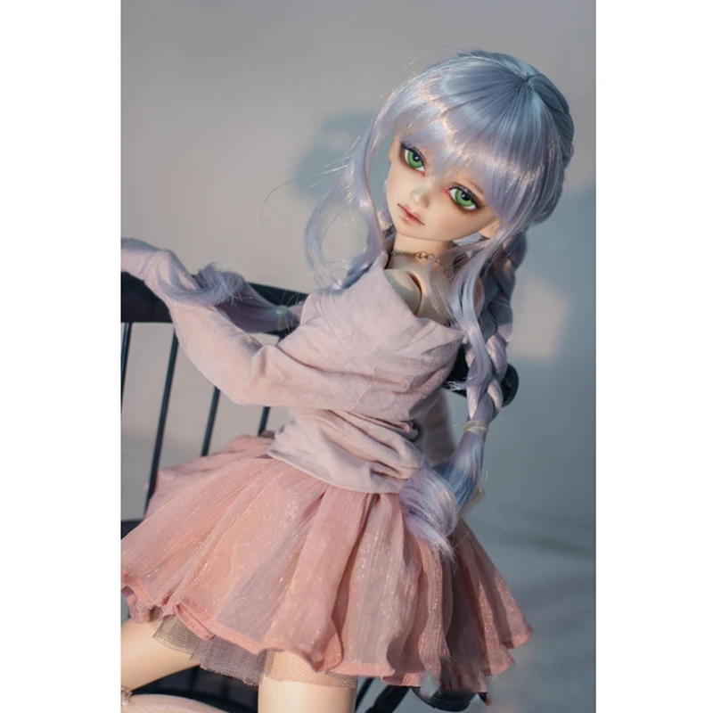 Волосы Allaosify BJD 1/3 1/4 1/6 парик для кукол Bjd с косами высокотемпературные шелковые