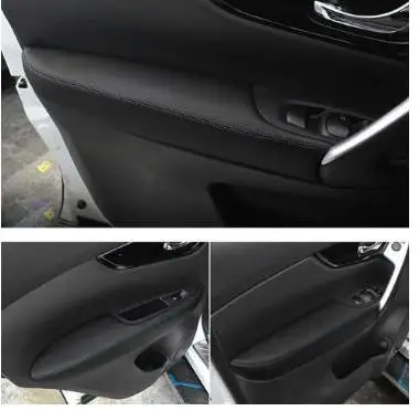 Для Nissan Qashqai 2016 2017 интерьер искусственная дверь подлокотник покрытие поверхности