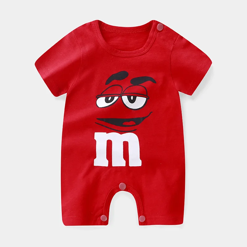 Neonatal Baby Clothes Summer Uniform Wear Slim Climbing Pants Number Three Jumpsuit | Мать и ребенок