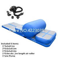 free shipping a set 6 pieces inflatable air track water trampoline gym air mat come with electric air pump