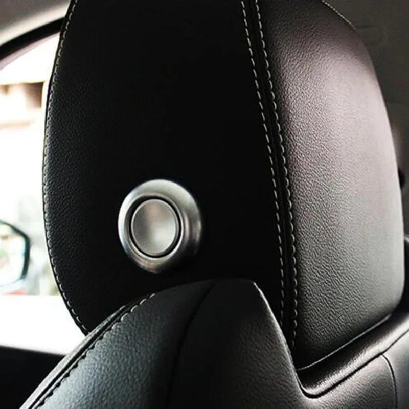 

For Jaguar F-Pace f pace X761 2016 2017 Accessories ABS Matte Interior Headrest Adjustment Sticker Cover Trim Car styling 4pcs
