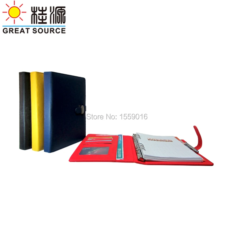 А5 кожаное кольцо BinderFolder Folder File A5 Binder 6 Ring школьные офисные Органайзеры |