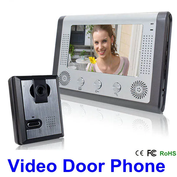 

7 Inch Security Home Video Wired Intercom System Door Phone Doorbell Camera