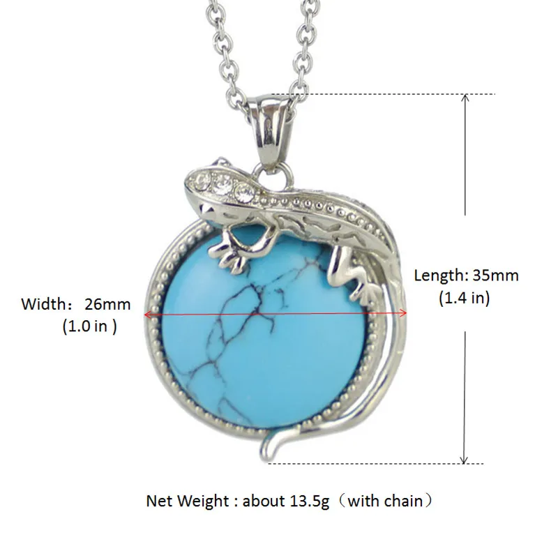 KLDY turquoises Necklaces pendants for women Classic Special Gecko Design neckless girl unique Fashion Jewelry Wholesale 2018 | Украшения и