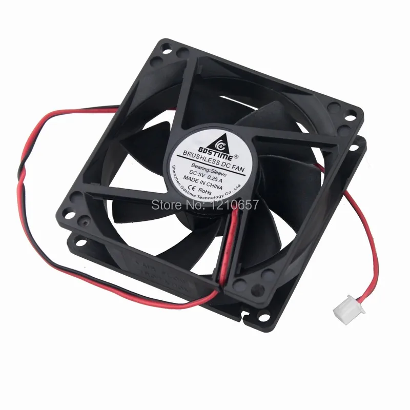 2 шт. в партии Gdstime 8025B 80 мм 80x80x25 8 см шариковый DC 24V 2Pin охлаждающий вентилятор для
